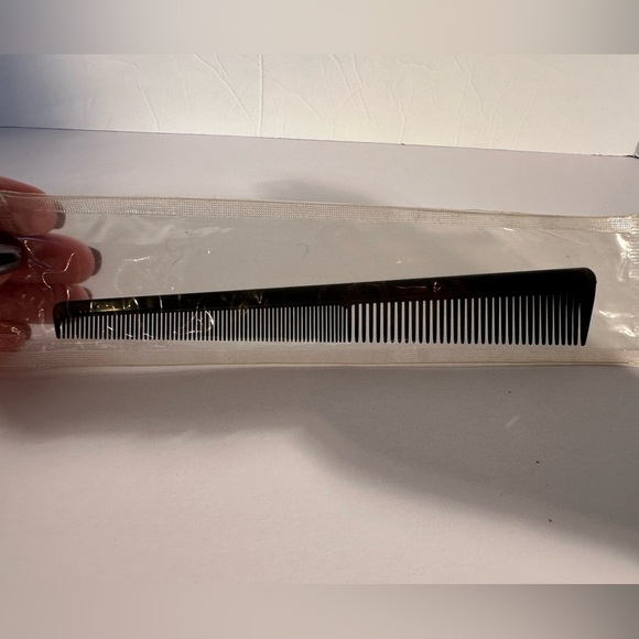 Stanley Barber/Beautician Comb Black Fine And Wide Rounded Teeth New Sealed 7” - Picture 2 of 5